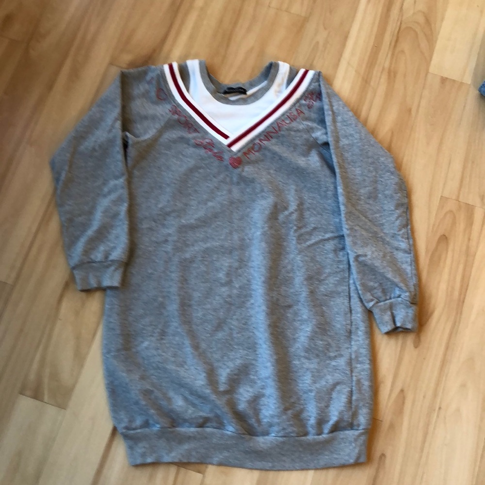 Sweater cotton dress could be used as a shirt.